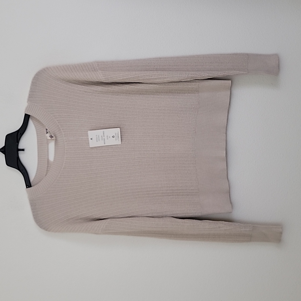 NWT Hippie Rose Beige Pullover Knit Sweater XS